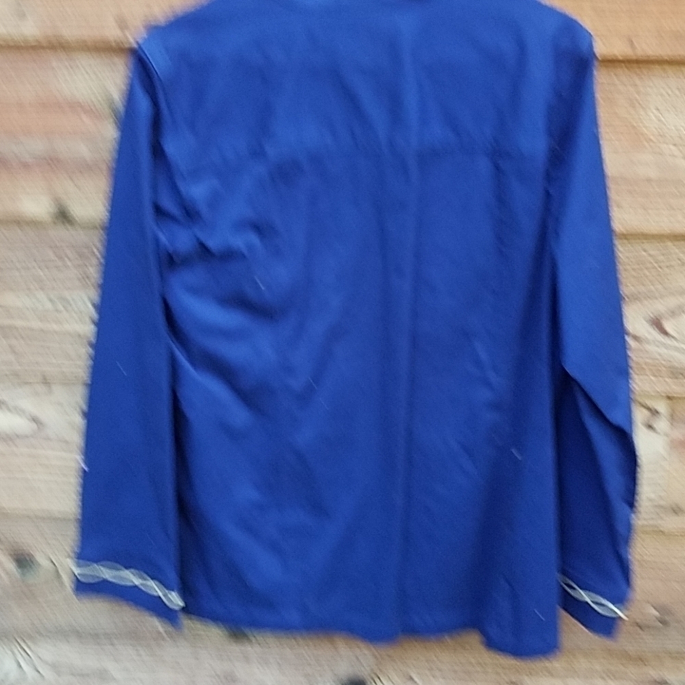 Quacker Factory jacket medium blue twill lurex - Picture 5 of 5